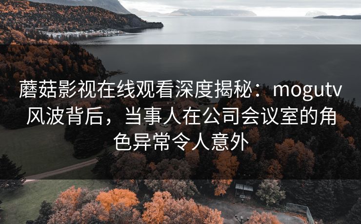 蘑菇影视在线观看深度揭秘：mogutv风波背后，当事人在公司会议室的角色异常令人意外