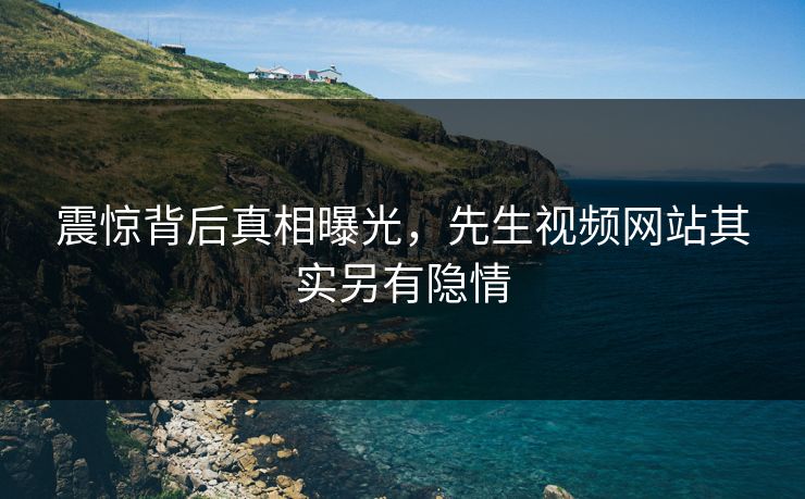 震惊背后真相曝光，先生视频网站其实另有隐情